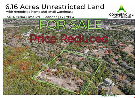 Preview of VacantLand space for Sale at 13404 Cedar Lime Rd