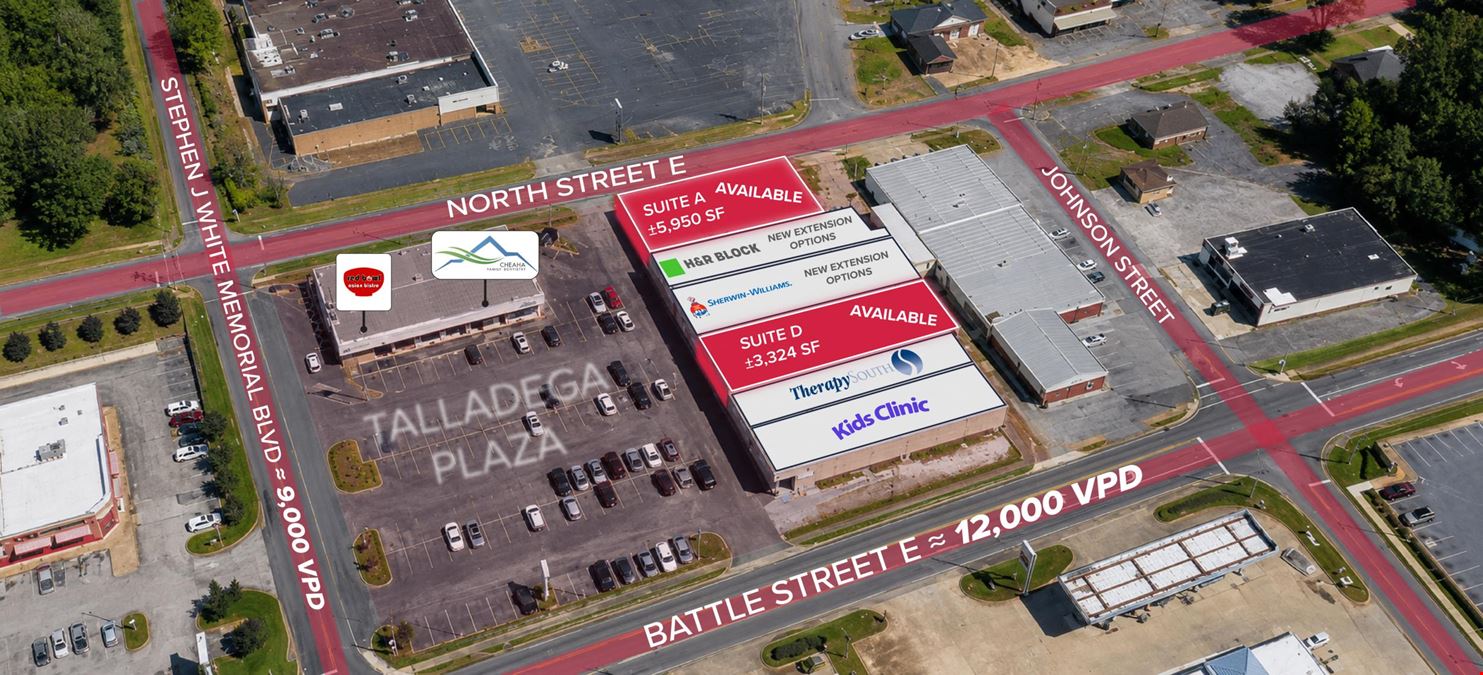 Talladega Plaza | Two Suites Available, ±9,274 Total SF
