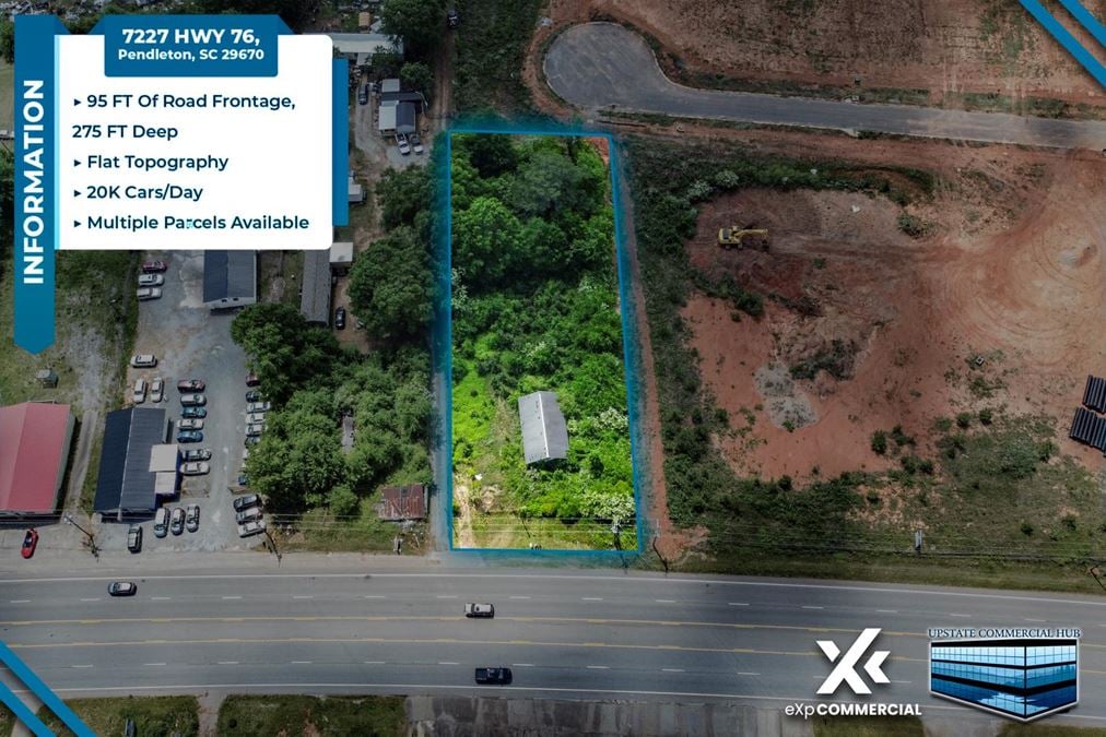 Flat Land For Sale- HWY 76- Pendleton SC