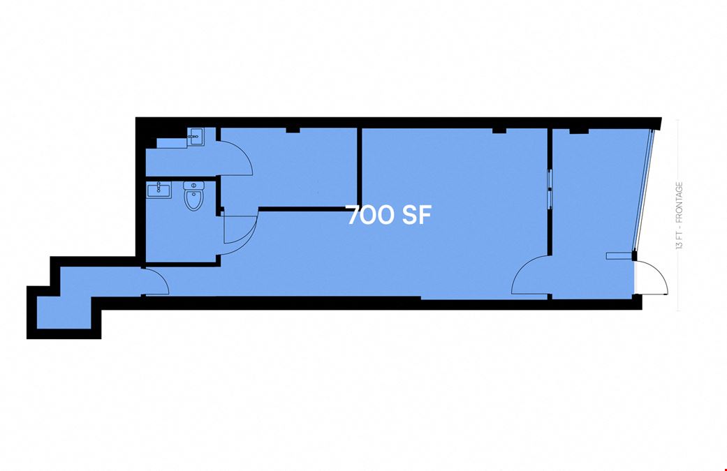 700 SF | 338 Rogers Avenue | Renovated Vanilla Box Space for Lease
