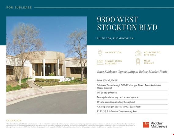 Preview of Office space for Rent at 9300 W Stockton Blvd