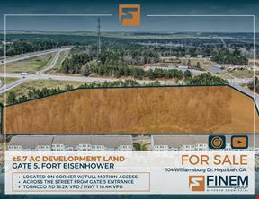 5.7 AC Dev. Land | Gate 5, Fort Gordon