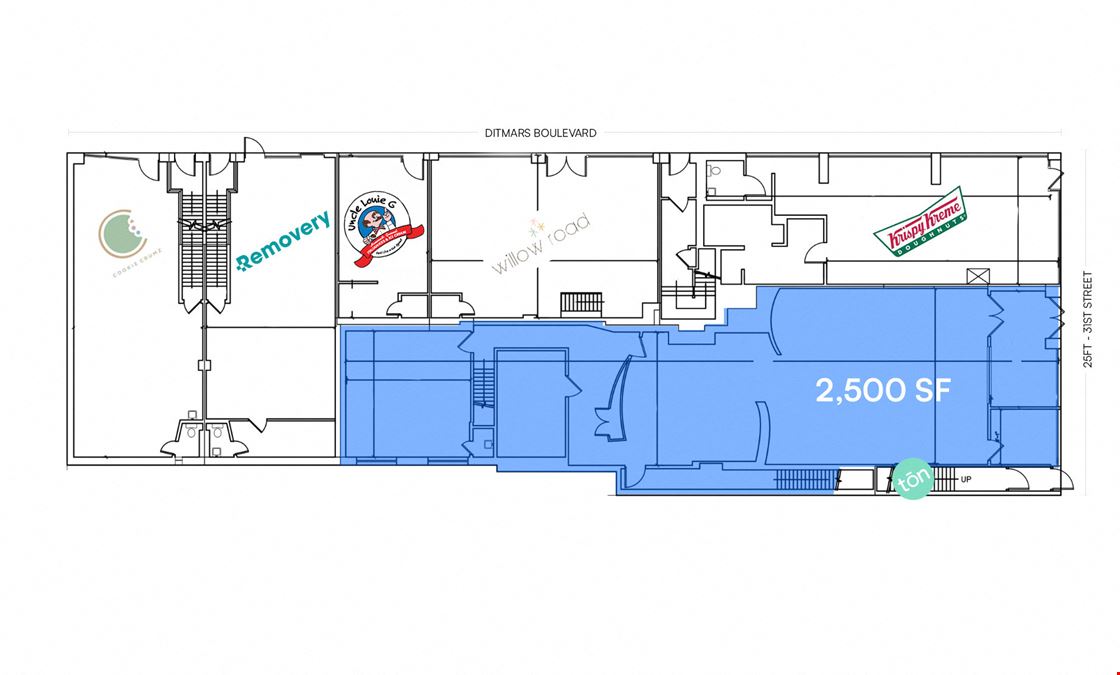 2,500 SF | 22-04 31st Street | Prime Retail Space with Mezzanine & Basement for Lease