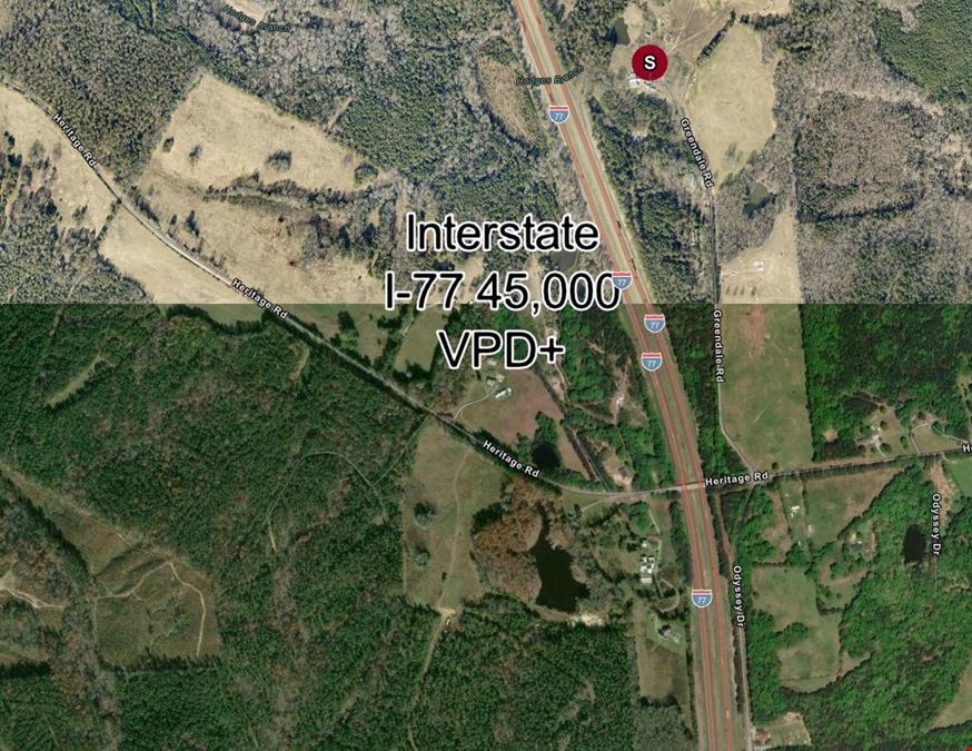 209.563 Acres on I-77 Interstate Corridor 40 Minutes South of Charlotte w/ 5 MWs Now Developable Tract