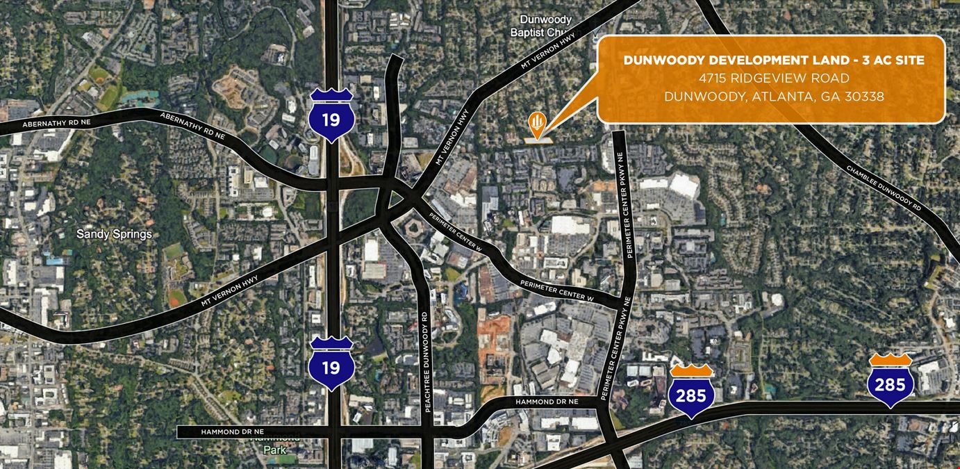 Dunwoody, Atlanta Development Land - 3 AC Site