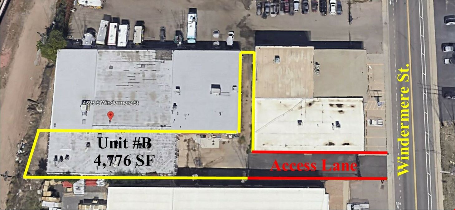 4,776 SF Warehouse with heavy power and small yard area