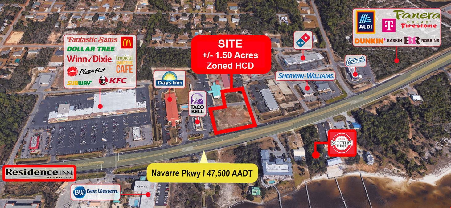 Prime 1.5-Acre Commercial Lot Near Navarre Beach