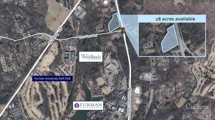 ±8 Acre Development Site Near Furman University in Growing Greenville Market