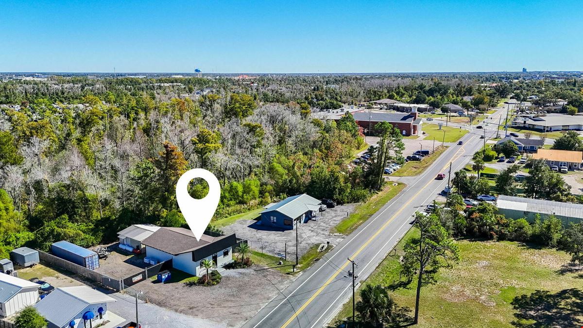 1,345 SF Freestanding Office Building with Fenced Yard & Outdoor Storage