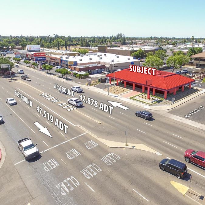 2,600± SF Freestanding Retail Building For Lease on Shaw Avenue in Fresno, CA