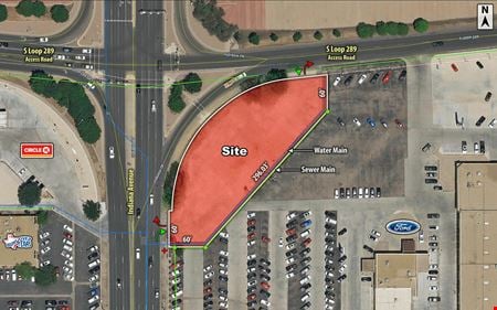 Preview of VacantLand space for Rent at S Loop 289 & Indiana Ave