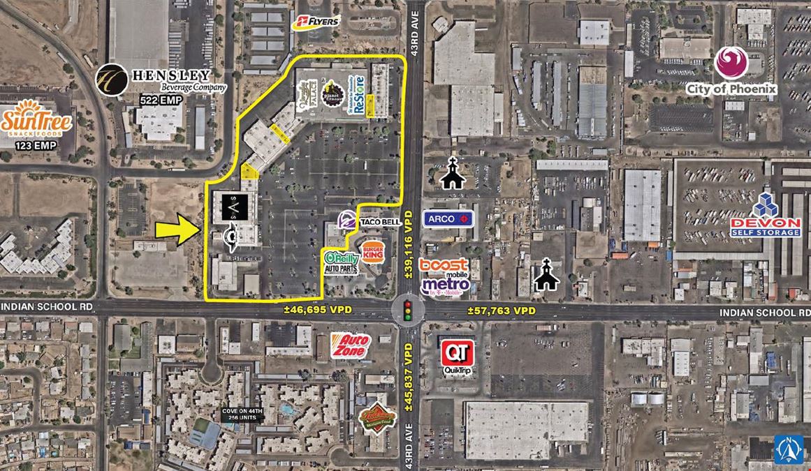 43rd Ave & Indian School Rd | NWC | Phoenix West Plaza