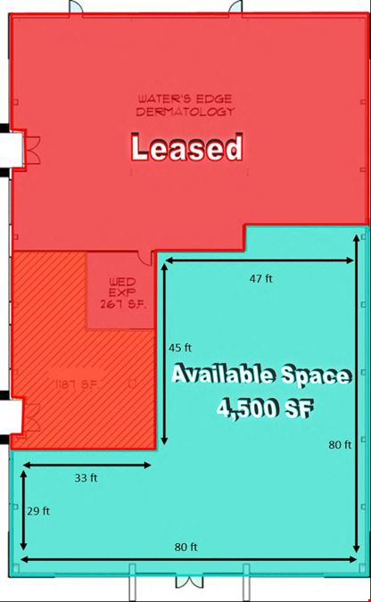 4500sf Office / Retail For Lease