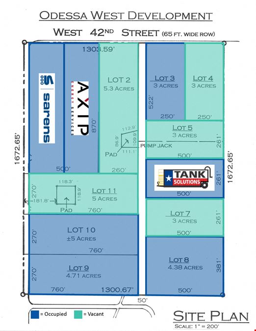 Odessa West Industrial Park: 3-5 Acre Lots