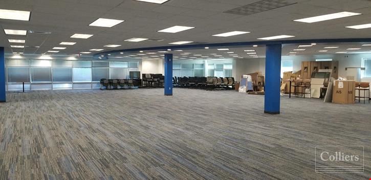 Call Center Space with New Furniture in Place