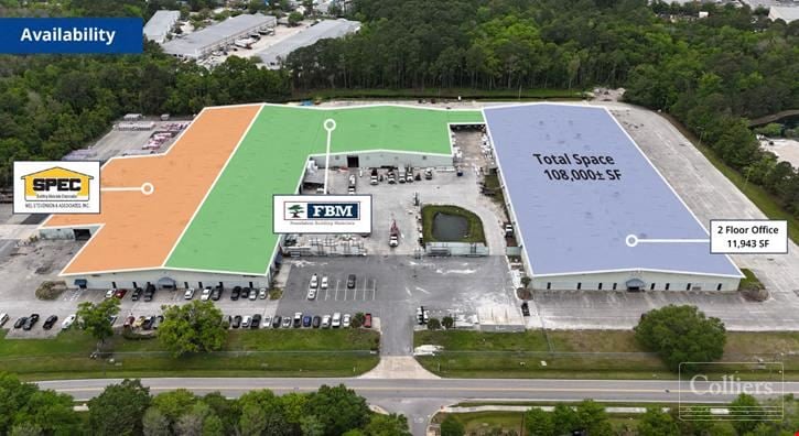 108,000± SF Available with 0.5 AC of Industrial Outdoor Storage