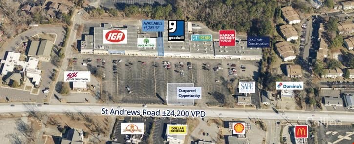 ±2,285 SF Retail Space Available for Lease on St. Andrews Road | Columbia, SC