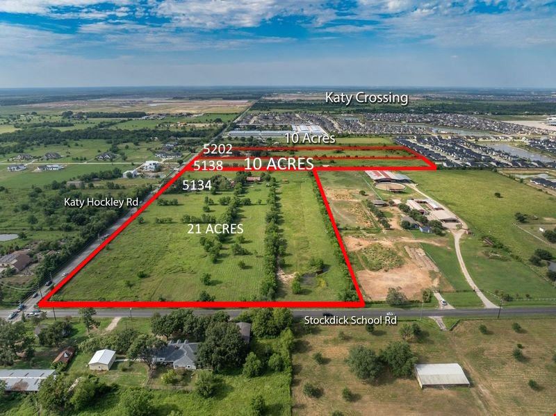 5-41 Acres: 5134 Katy Hockley Rd & Stockdick School Rd, Katy, TX 77493