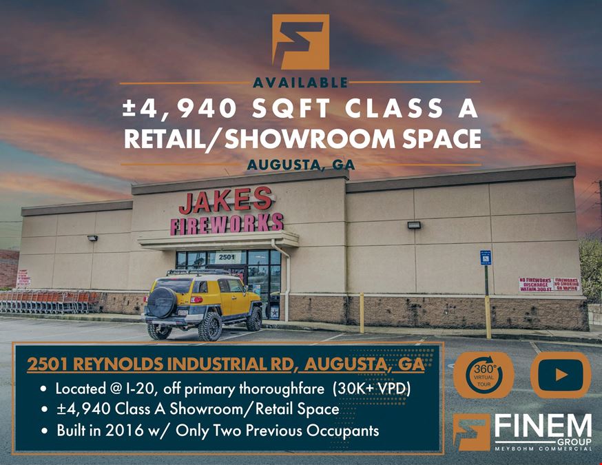 ±4,940 Sqft Class A Retail/Showroom Space