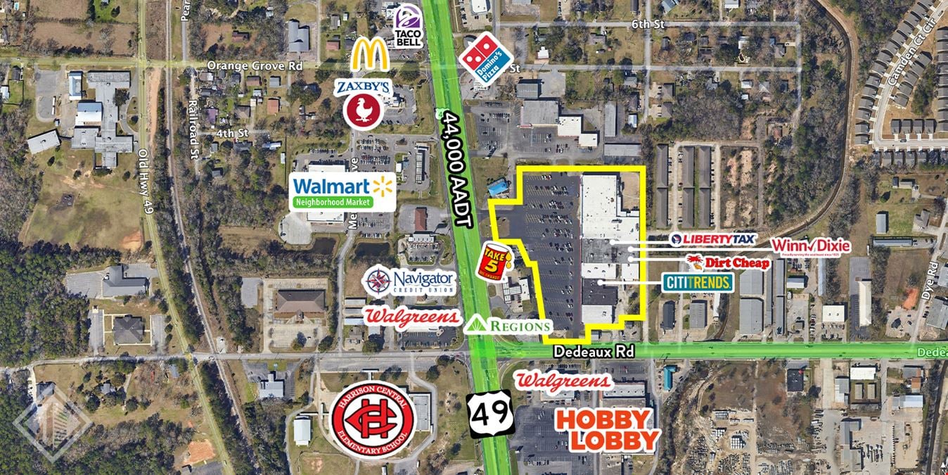 Two Retail Spaces in Winn Dixie Anchored Shopping Center