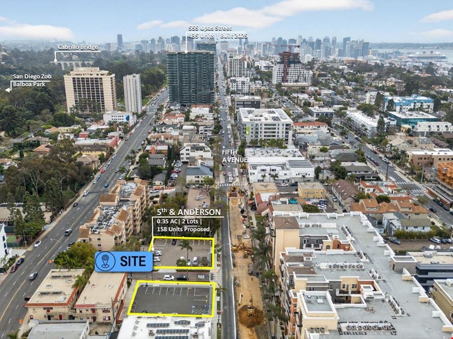 158 Unit Entitled Apartment Site | Hillcrest-Bankers Hill Neighborhood