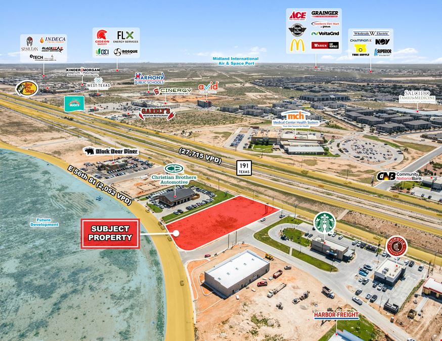 Prime Odessa Retail Pad Opportunity Adjacent to Starbucks & National Retailers