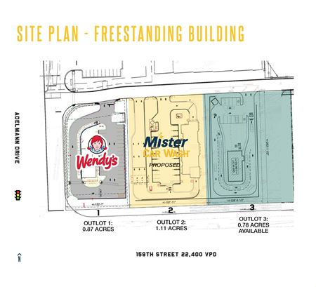Preview of commercial space at 159th Street and Adelmann Drive