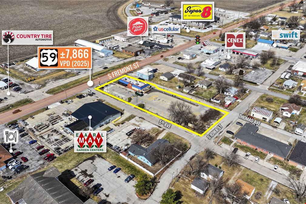 REIT Sale | Former Burger King | Shenandoah, IA | Grocery Shadow Anchored