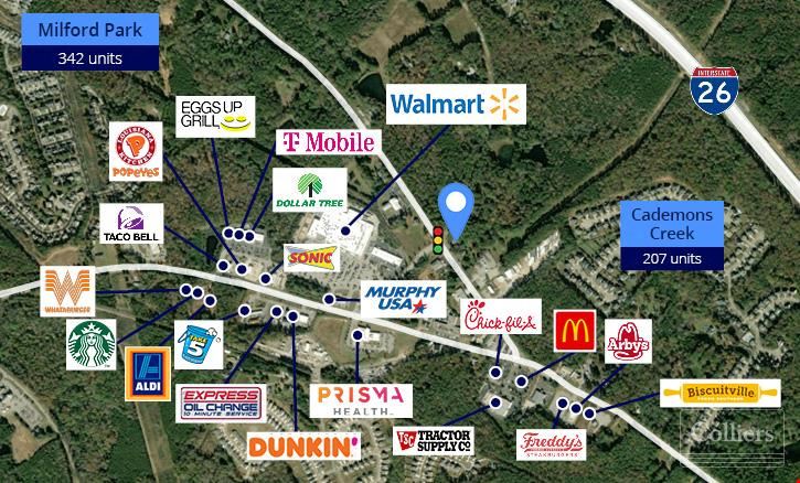 ±2.06 Acres with Access to Signalized Intersection in Rapidly Growing Retail Corridor | Irmo, SC