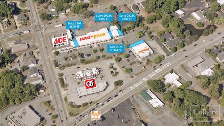 Retail Space for Lease in Pruitt Shopping Center in Anderson