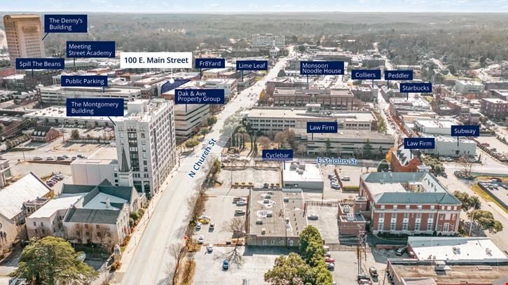 Prominent Retail Space for  Lease in Downtown Spartanburg