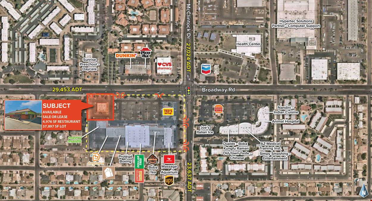 Rare, Free Standing, Right on the Road Single Tenant Restaurant Available for Sale