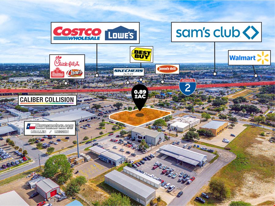 0.89 ± AC | Redevelopment Opportunity | Zoned C-3 | McAllen, TX