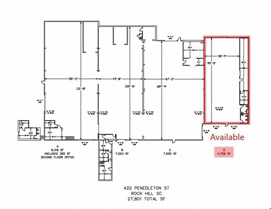 4,729 SF Warehouse