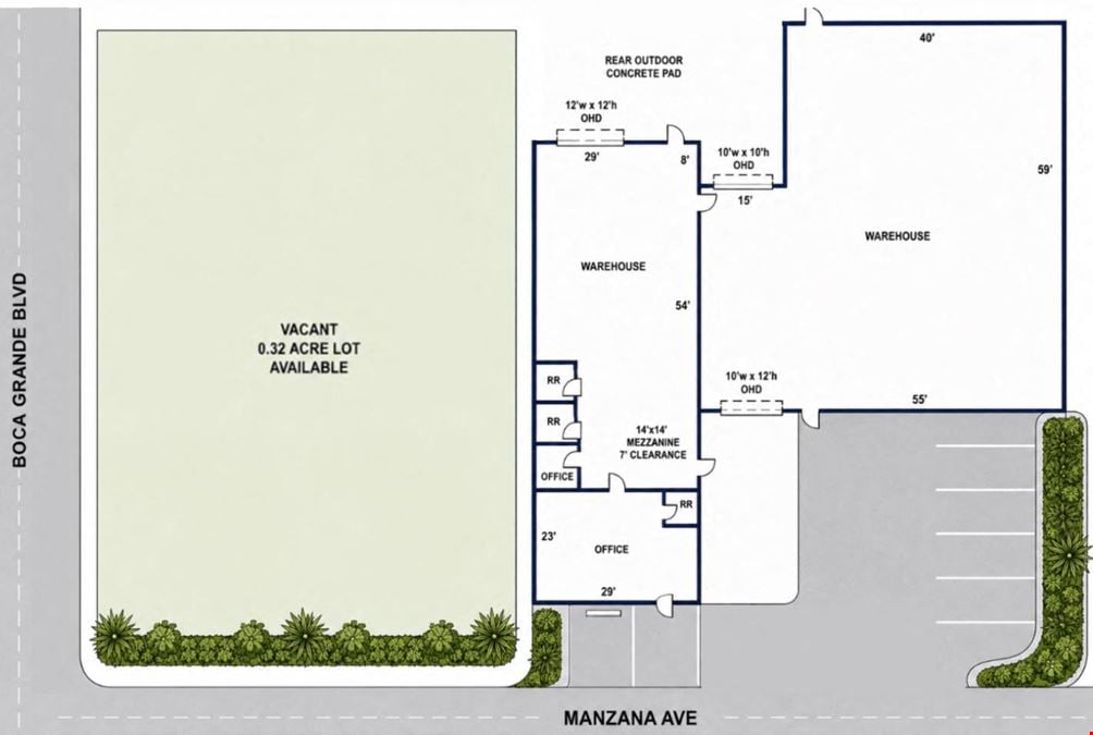 Punta Gorda Warehouse, Office, & Open Yard Space