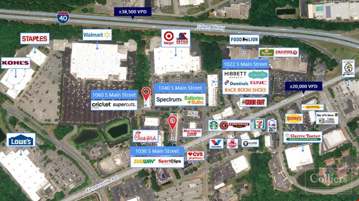 Two Retail Suites Available for Lease in Kernersville, NC