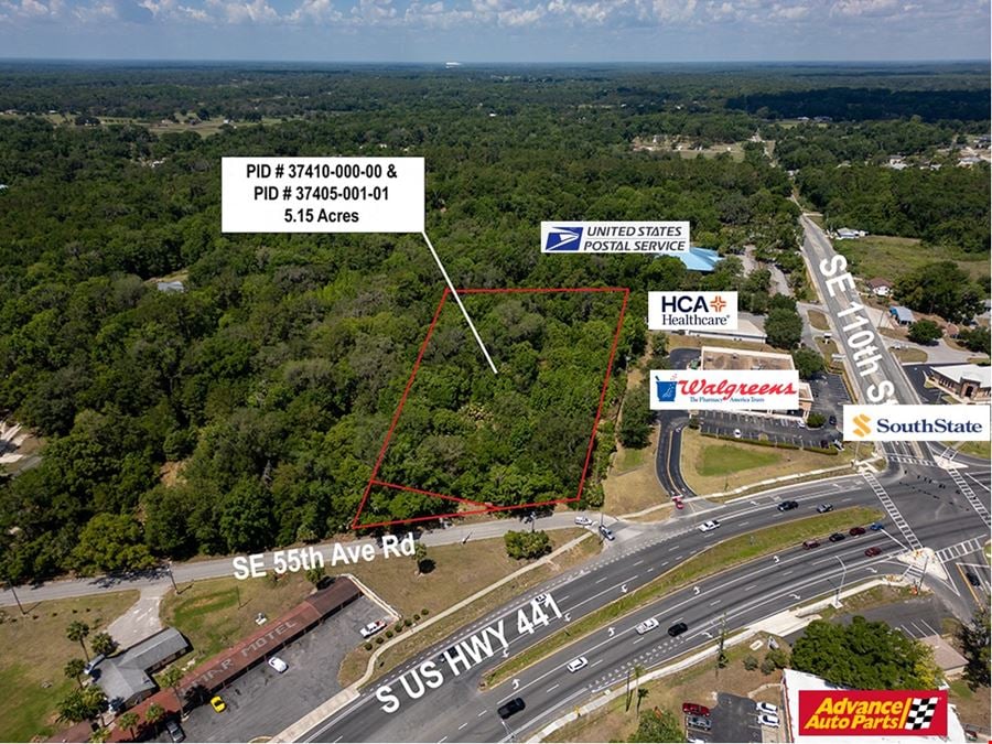 5.09 Acres Zoned B-2 in the City of Belleview
