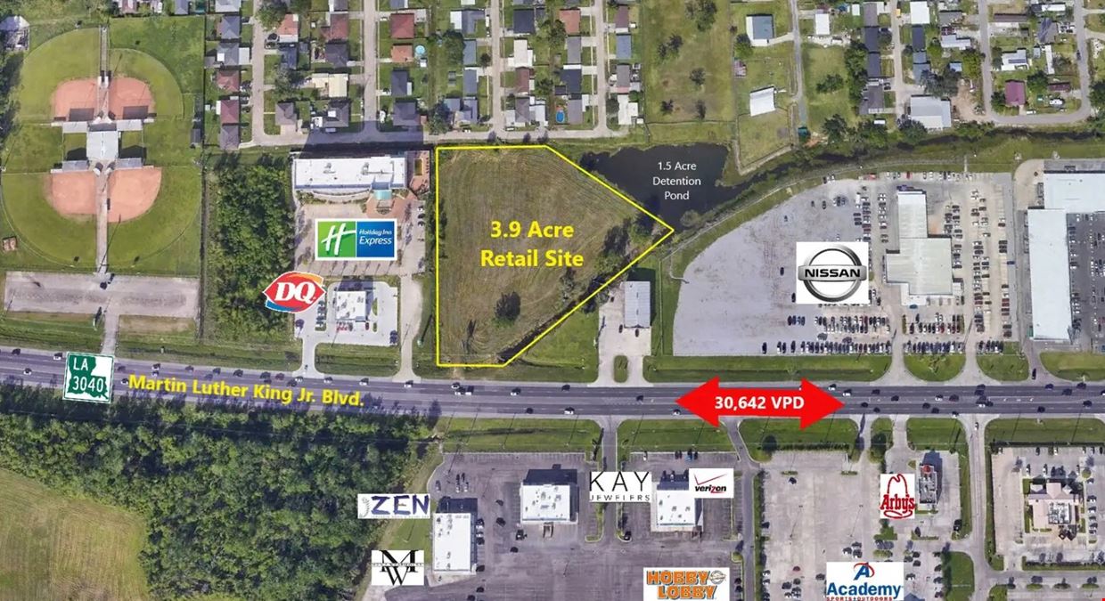 Premium Infill Retail Site | 3.9 Acres | Martin Luther King Blvd | Houma