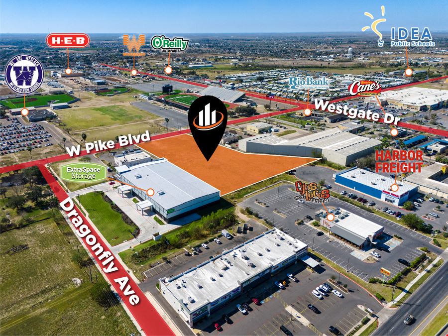 3.08 AC Development Site | Pike Blvd Weslaco TX | Flex | Industrial