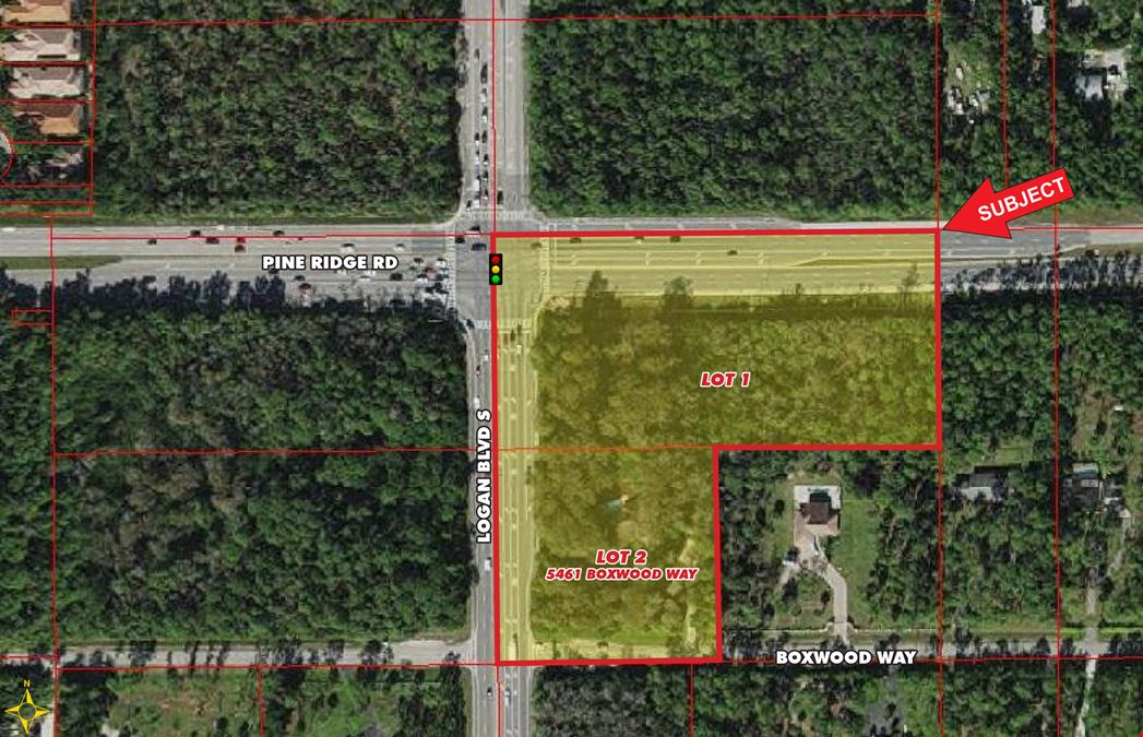 SE Signalized Hard Corner of Pine Ridge Rd & Logan Blvd S