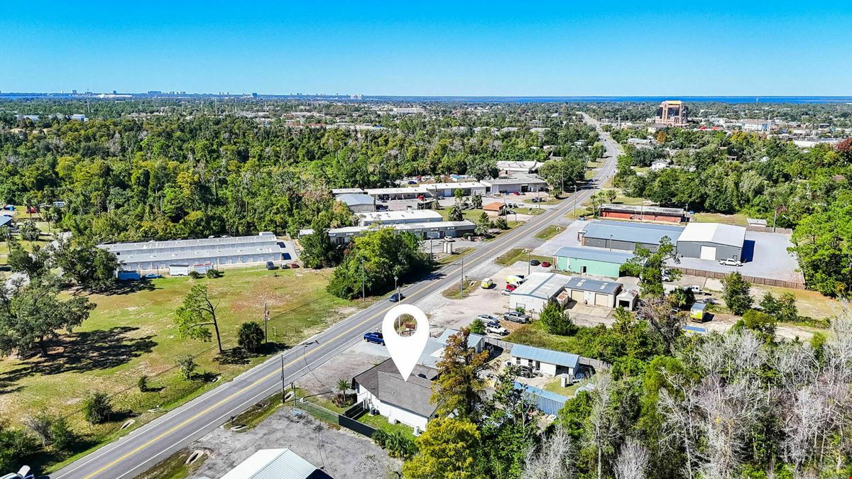 1,345 SF Freestanding Office Building with Fenced Yard & Outdoor Storage