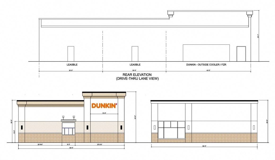 Retail Leasing Opportunity: New Construction Next to Dunkin