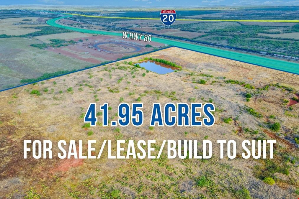 41.95 Acres on Hwy 80 for Sale, Lease, or Build to Suit