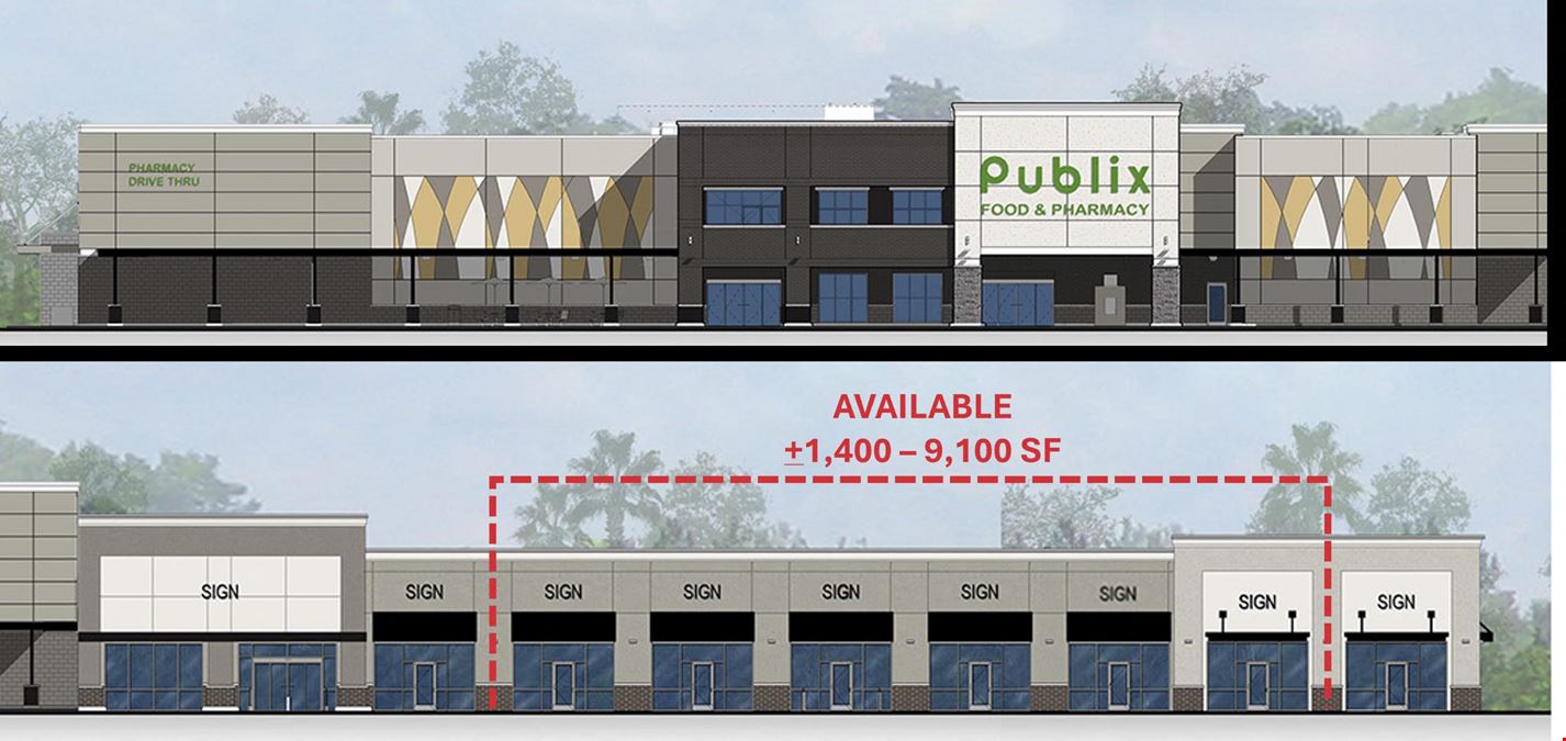Publix Anchored-Yellow Banks Square