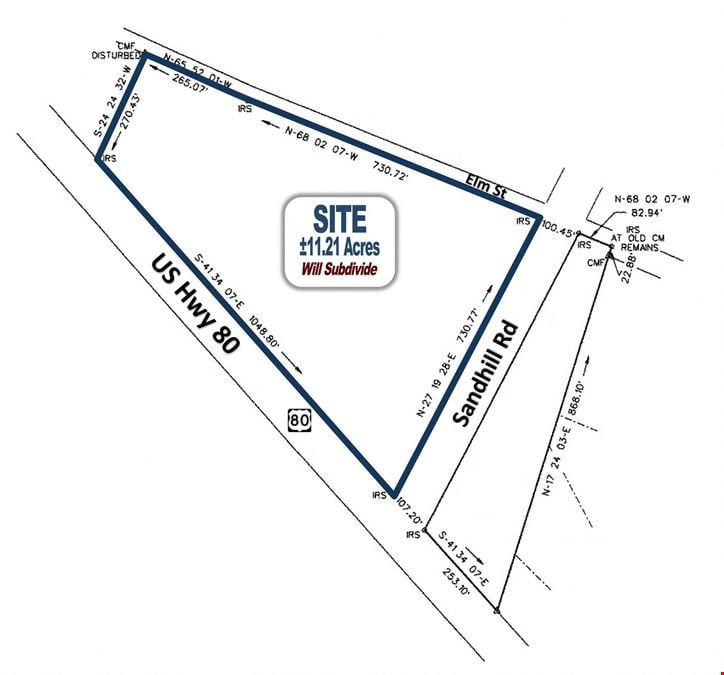 ±11.21 Commercial Acres on US Hwy 80 | For Sale