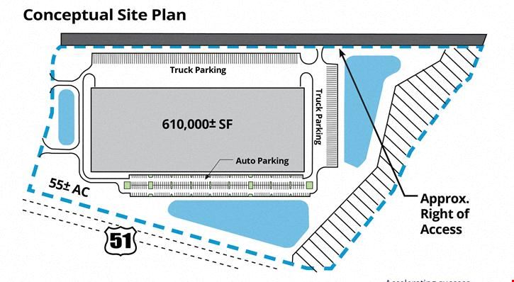 55.1 Industrial Acres at the Corner of I-69 & Hwy. 51