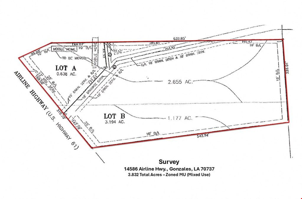3.8 Acre Development Site on Airline Hwy.