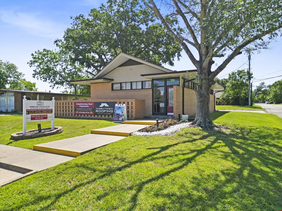 Versatile Mid-Century Office with Suites & Courtyard – Near Midtown & Texas A&M