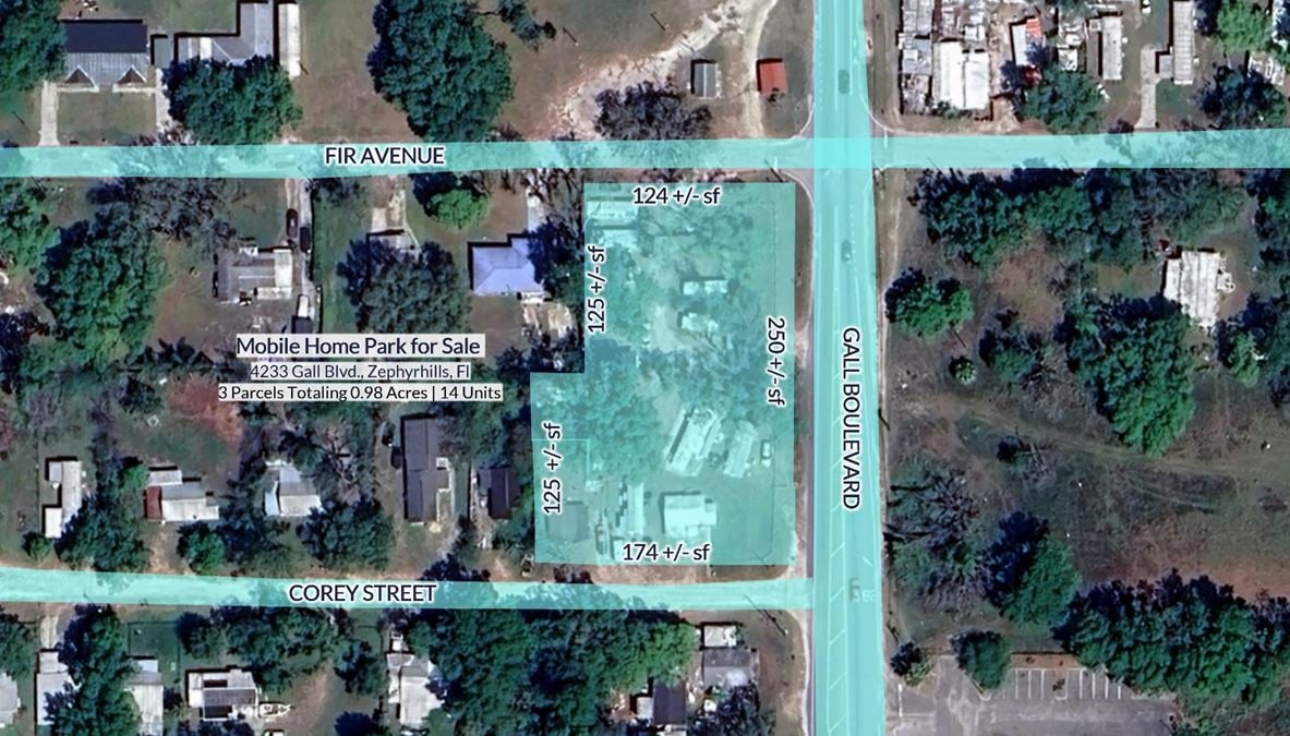 14 Unit Mobile Home Park for Sale in Zephyrhills Florida