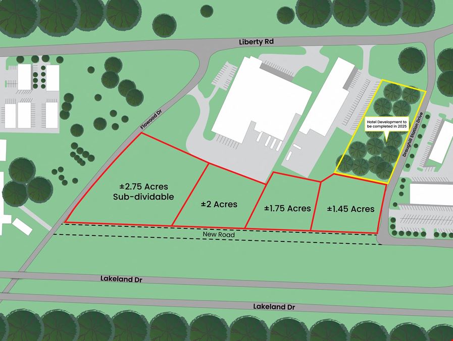 Land - 1 - 9 Acres Available on Lakeland Drive - Flowood, MS